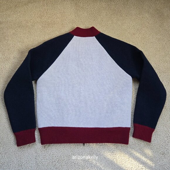 NWOT J. Crew 100% Wool Colorblock Varsity Bomber Jacket Size Small - Picture 11 of 11